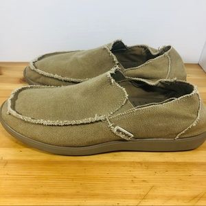 Crocs Santa Cruz Loafer 10128 khaki canvas sz 12